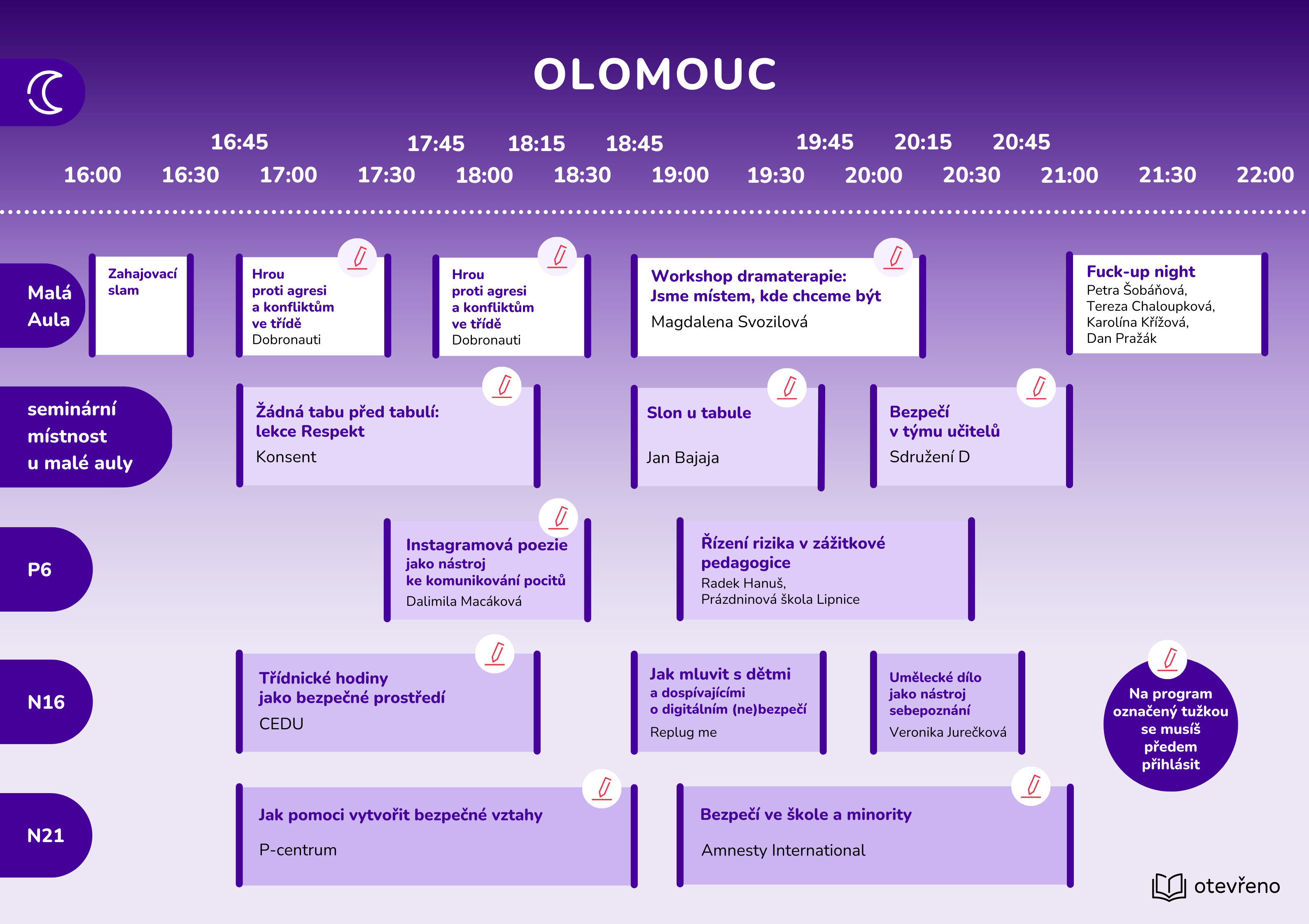 Noc vzdělávání 2023 - Program Olomouc